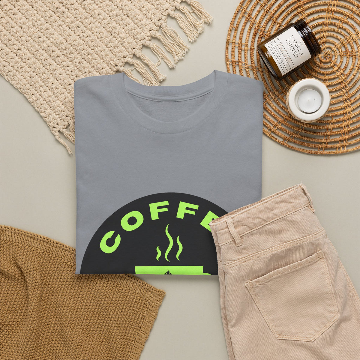 Coffee & Rocks Unisex Heavy Cotton Tee - Perfect for Geologist Coffee Lovers