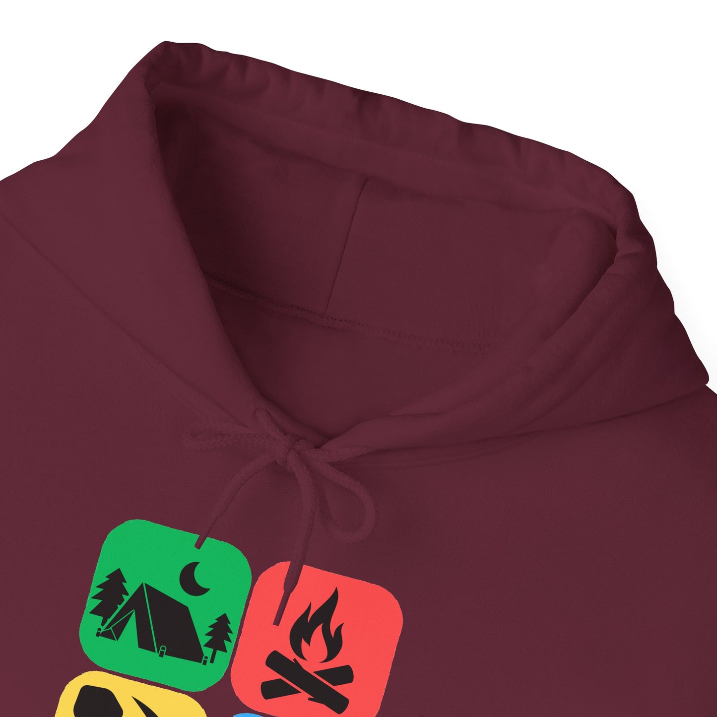 Color Block Icon Rockhound Hoodie Camping Adventure Unisex Hooded Sweatshirt