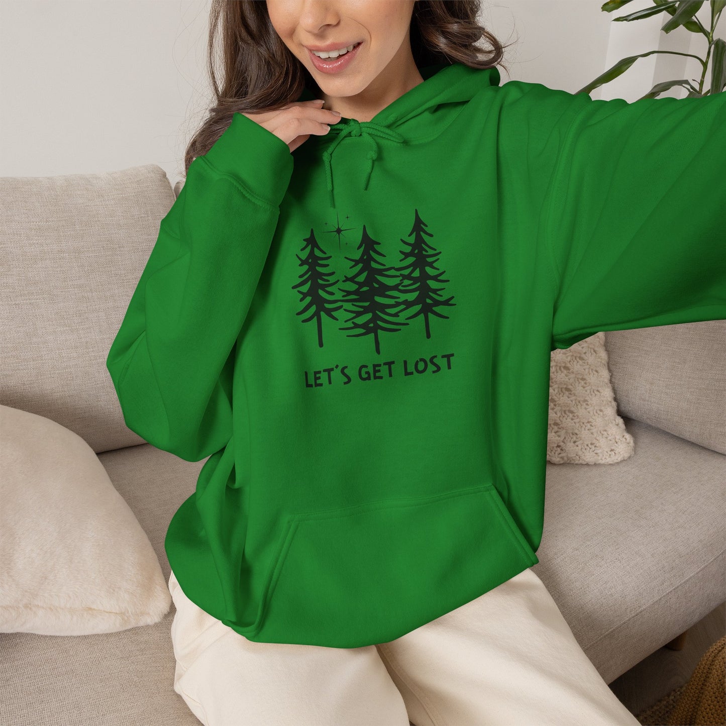 Let's Get Lost Unisex Hoodie Adventure Sweatshirt for Nature Lovers Rockhounds