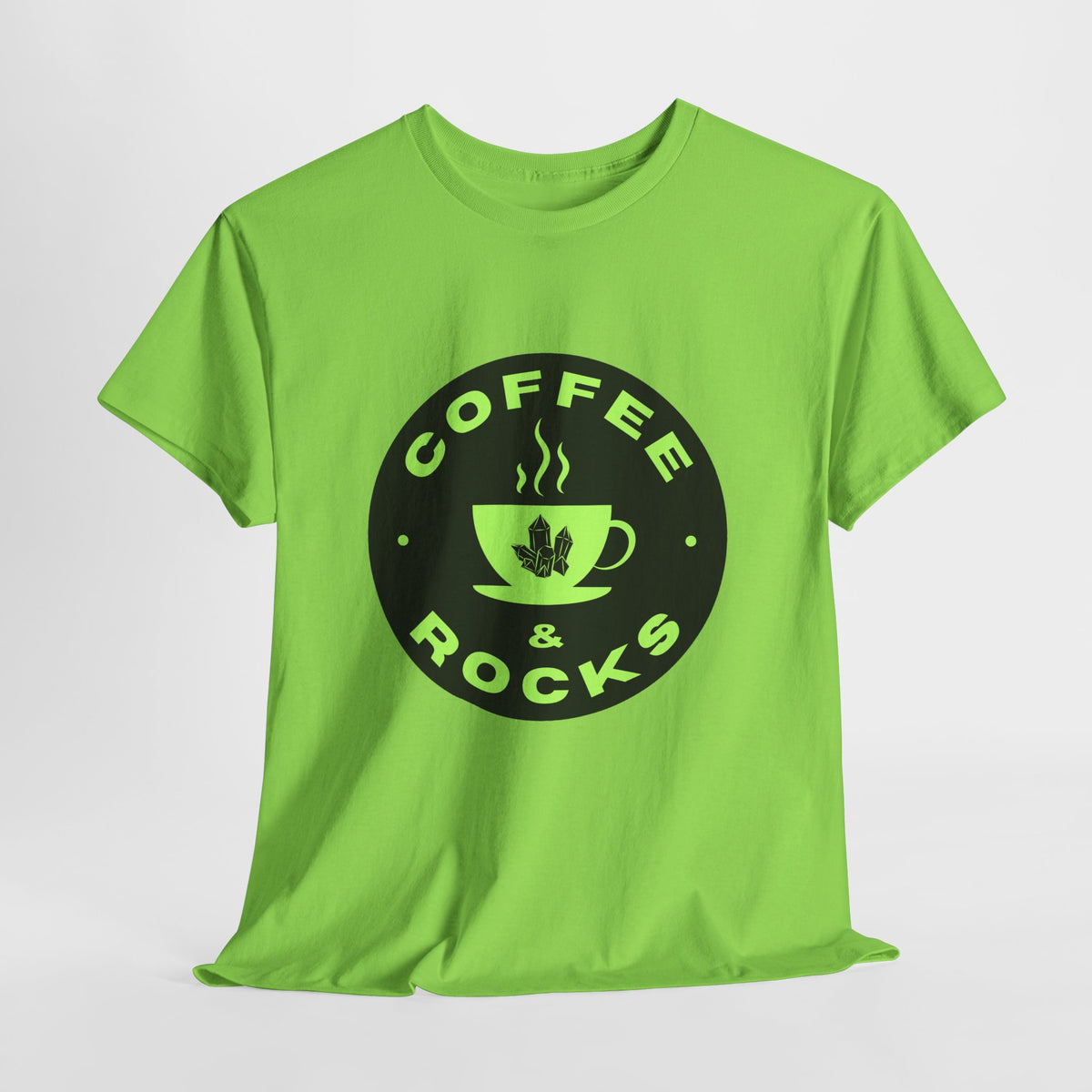 Coffee & Rocks Unisex Heavy Cotton Tee - Perfect for Geologist Coffee Lovers