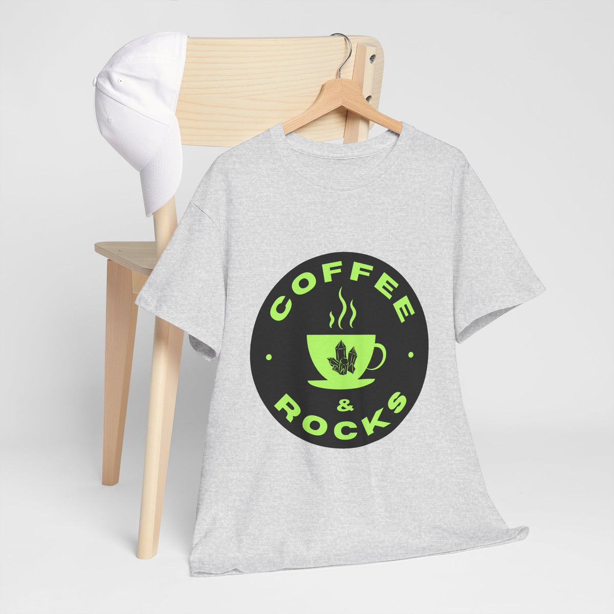 Coffee & Rocks Unisex Heavy Cotton Tee - Perfect for Geologist Coffee Lovers