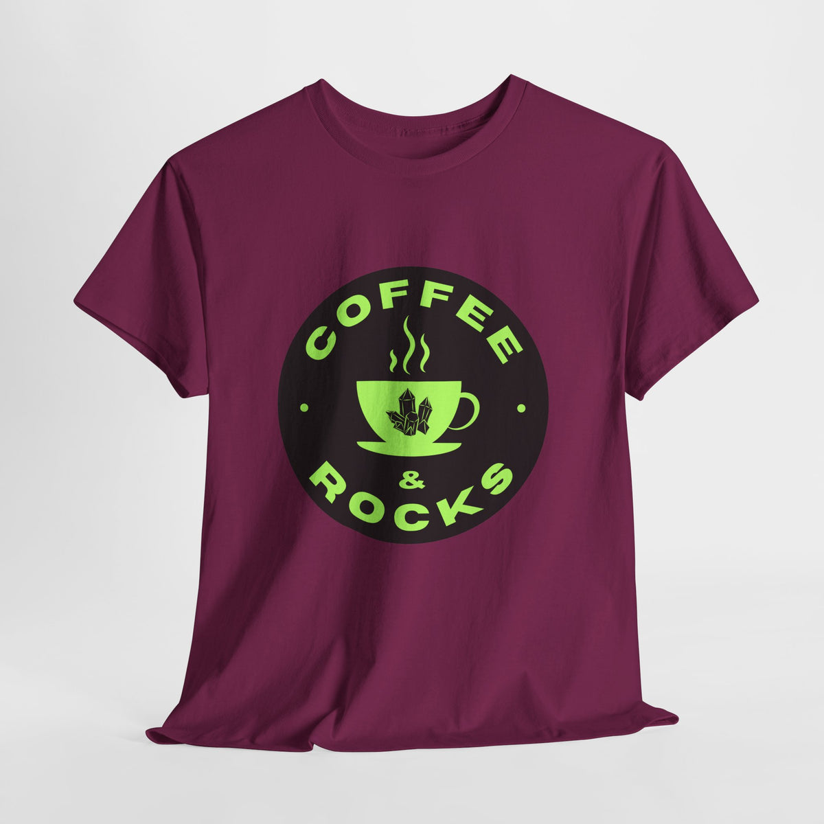 Coffee & Rocks Unisex Heavy Cotton Tee - Perfect for Geologist Coffee Lovers