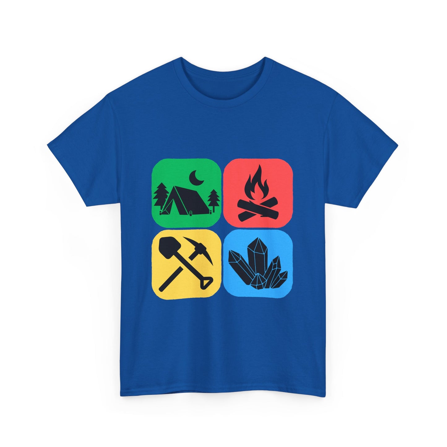 Rockhound Camping Adventure Unisex Tee - Geology Shirt, Outdoor Nature Lover Gift, Hiking Campfire T-Shirt, Rock and Mineral