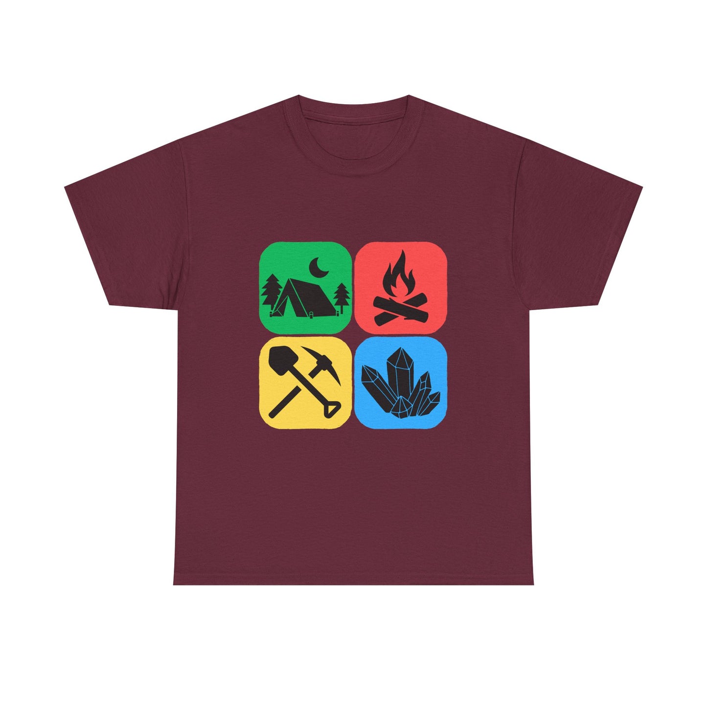 Rockhound Camping Adventure Unisex Tee - Geology Shirt, Outdoor Nature Lover Gift, Hiking Campfire T-Shirt, Rock and Mineral