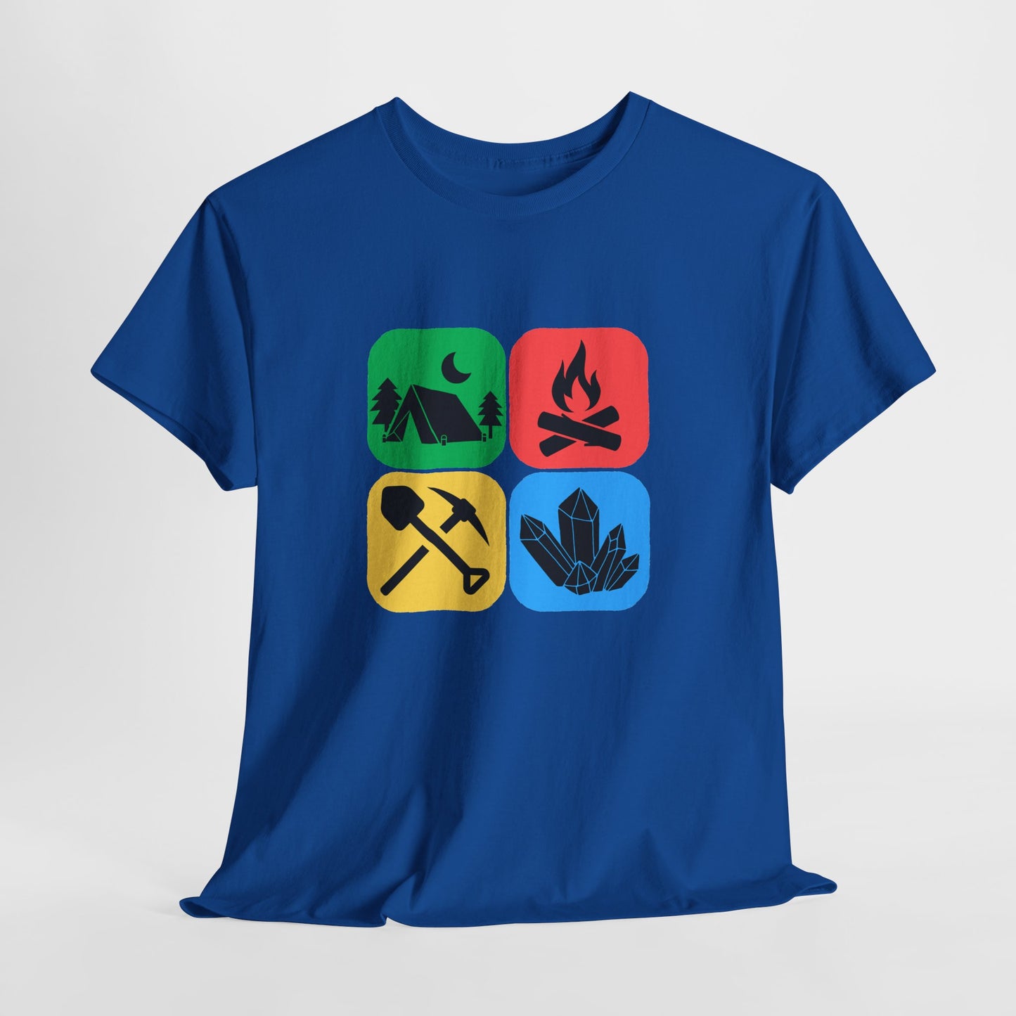 Color Block Icon Rockhound Camping Adventure Unisex Tee