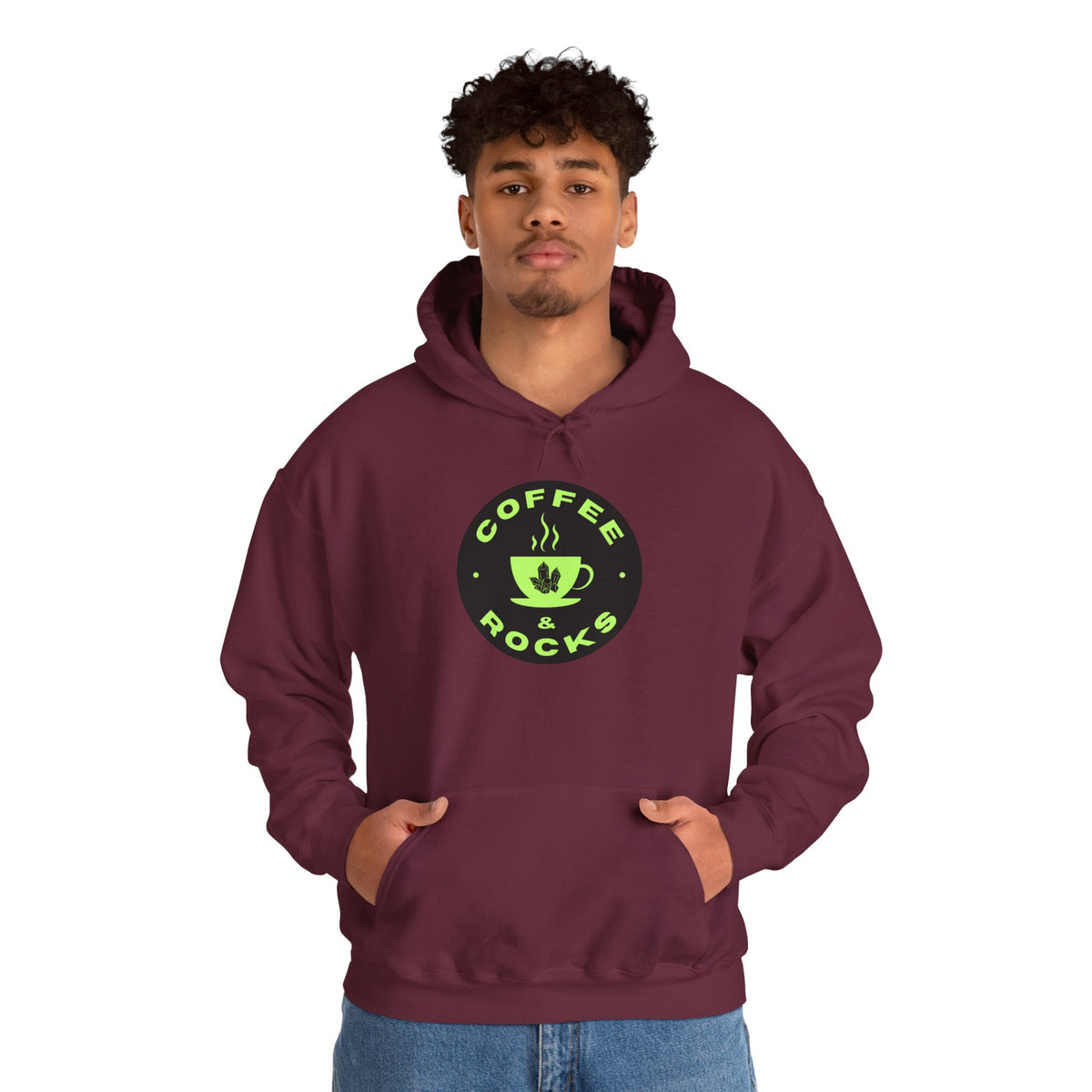Coffee & Rocks Hoodie Cozy Geology Unisex Hooded Sweatshirt