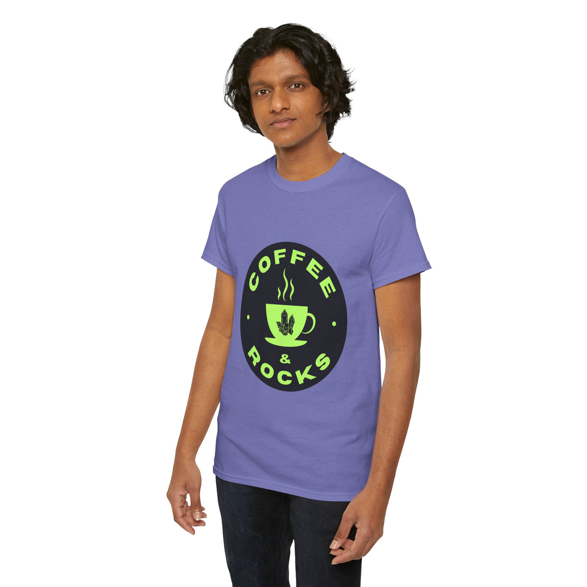 Coffee & Rocks Unisex Heavy Cotton Tee - Perfect for Geologist Coffee Lovers