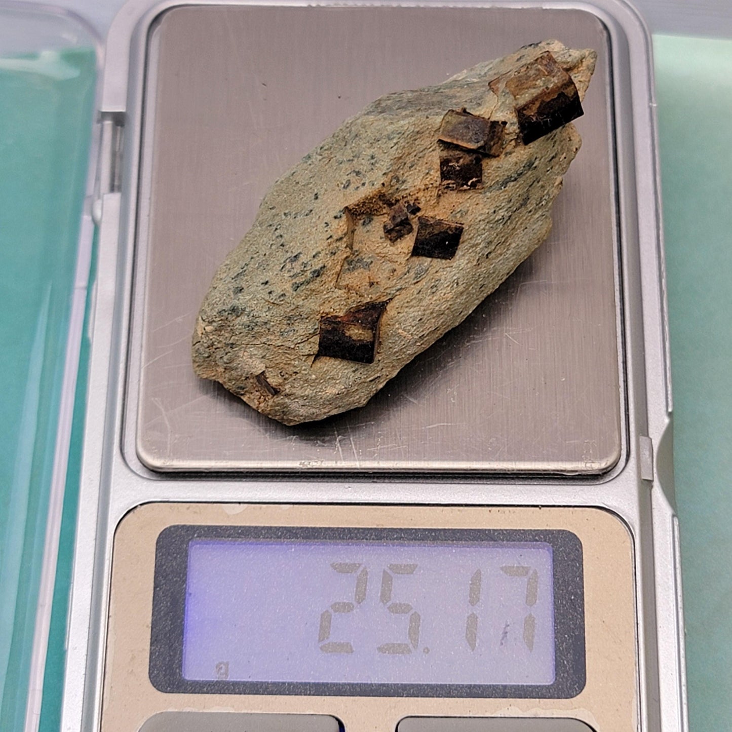 Limonite after Pyrite Cubes on Matrix from the Harquahala Mountains, Arizona | Pseudomorph Rock Specimen | 25.17g | Raw Stone | Geology Gift