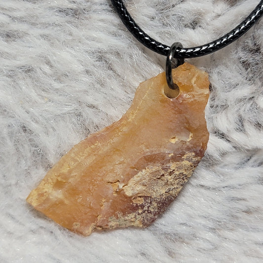 Orange Chalcedony Necklace | Natural Rock Pendant | Geology Gift from California | Crystal Jewelry