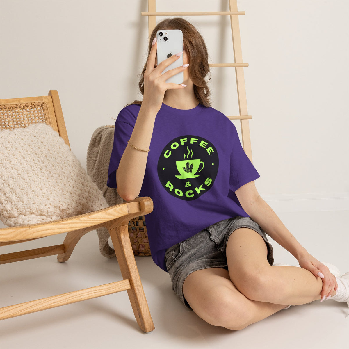 Coffee & Rocks Unisex Heavy Cotton Tee - Perfect for Geologist Coffee Lovers