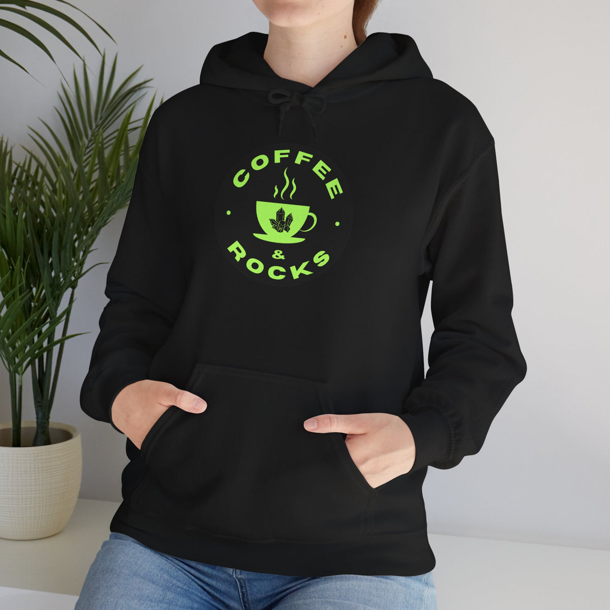Coffee & Rocks Hoodie Cozy Geology Unisex Hooded Sweatshirt