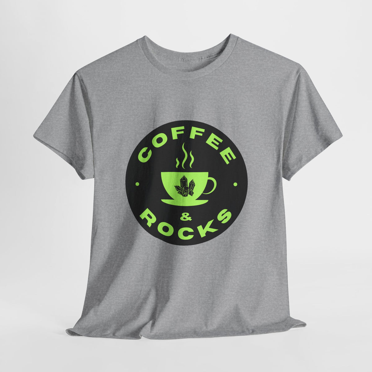 Coffee & Rocks Unisex Heavy Cotton Tee - Perfect for Geologist Coffee Lovers
