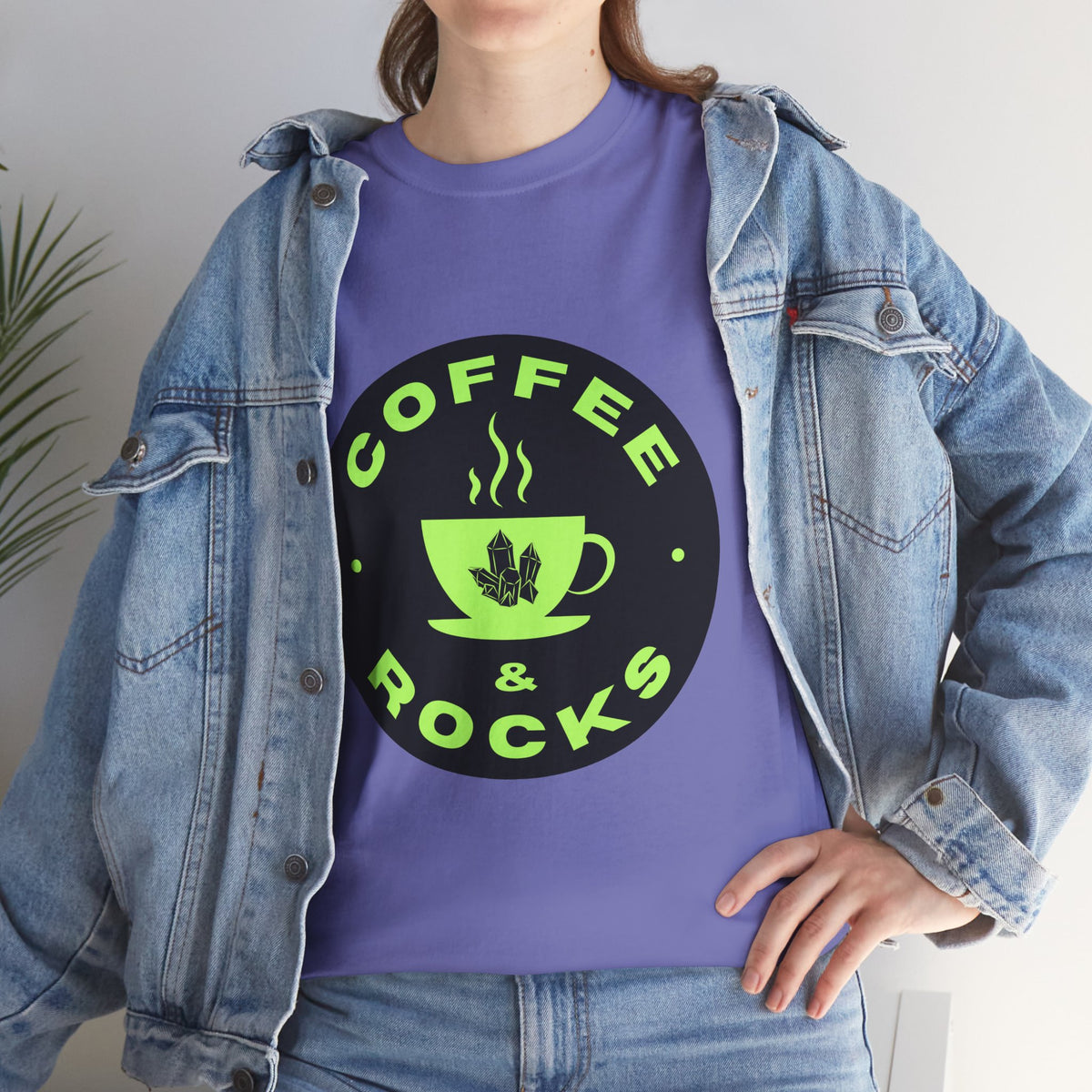 Coffee & Rocks Unisex Heavy Cotton Tee - Perfect for Geologist Coffee Lovers