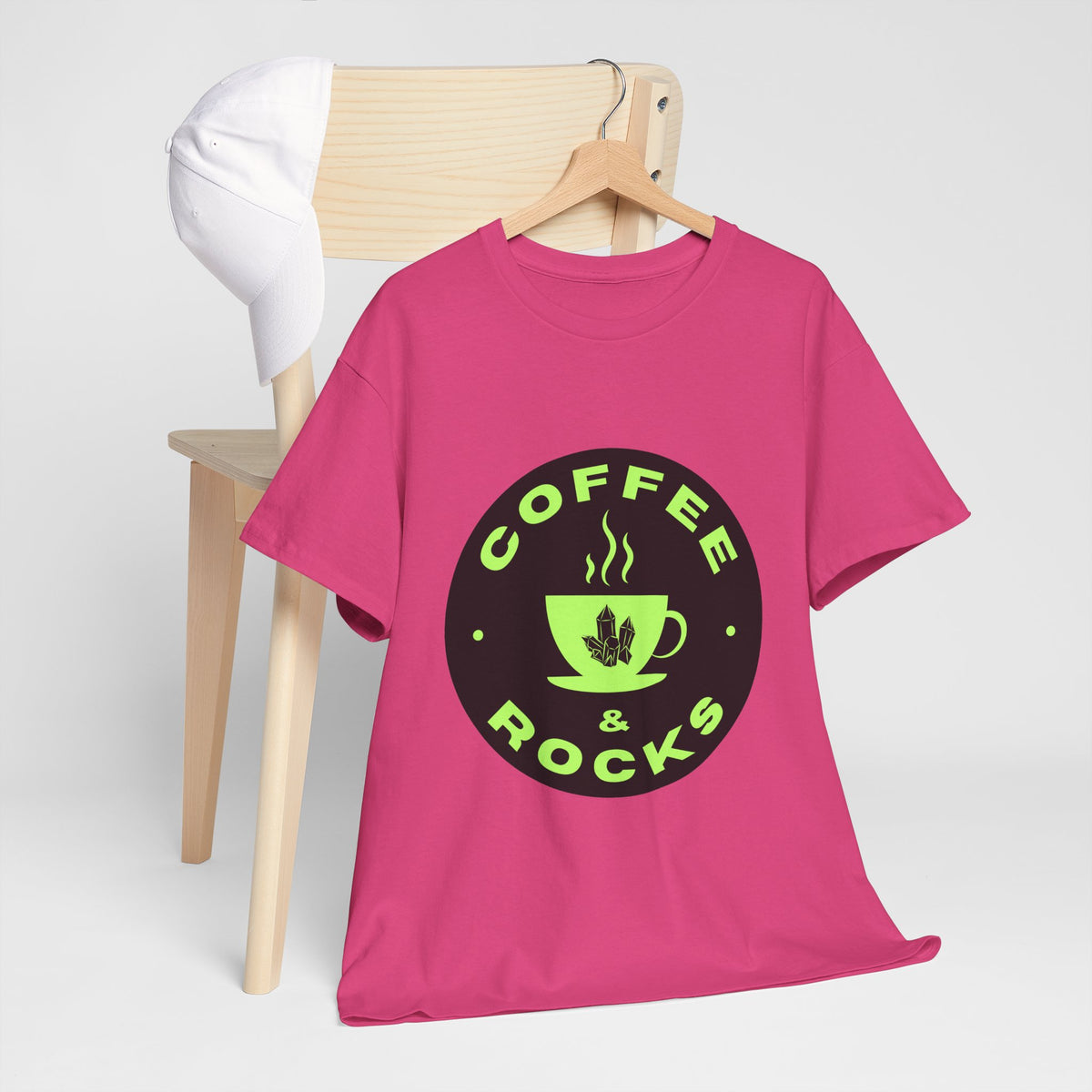 Coffee & Rocks Unisex Heavy Cotton Tee - Perfect for Geologist Coffee Lovers