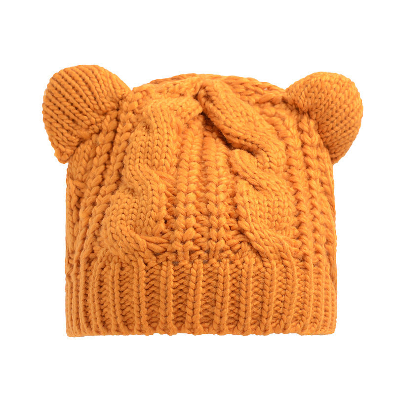 Cat Ear Beanie for Winter Cute Knitted Hat