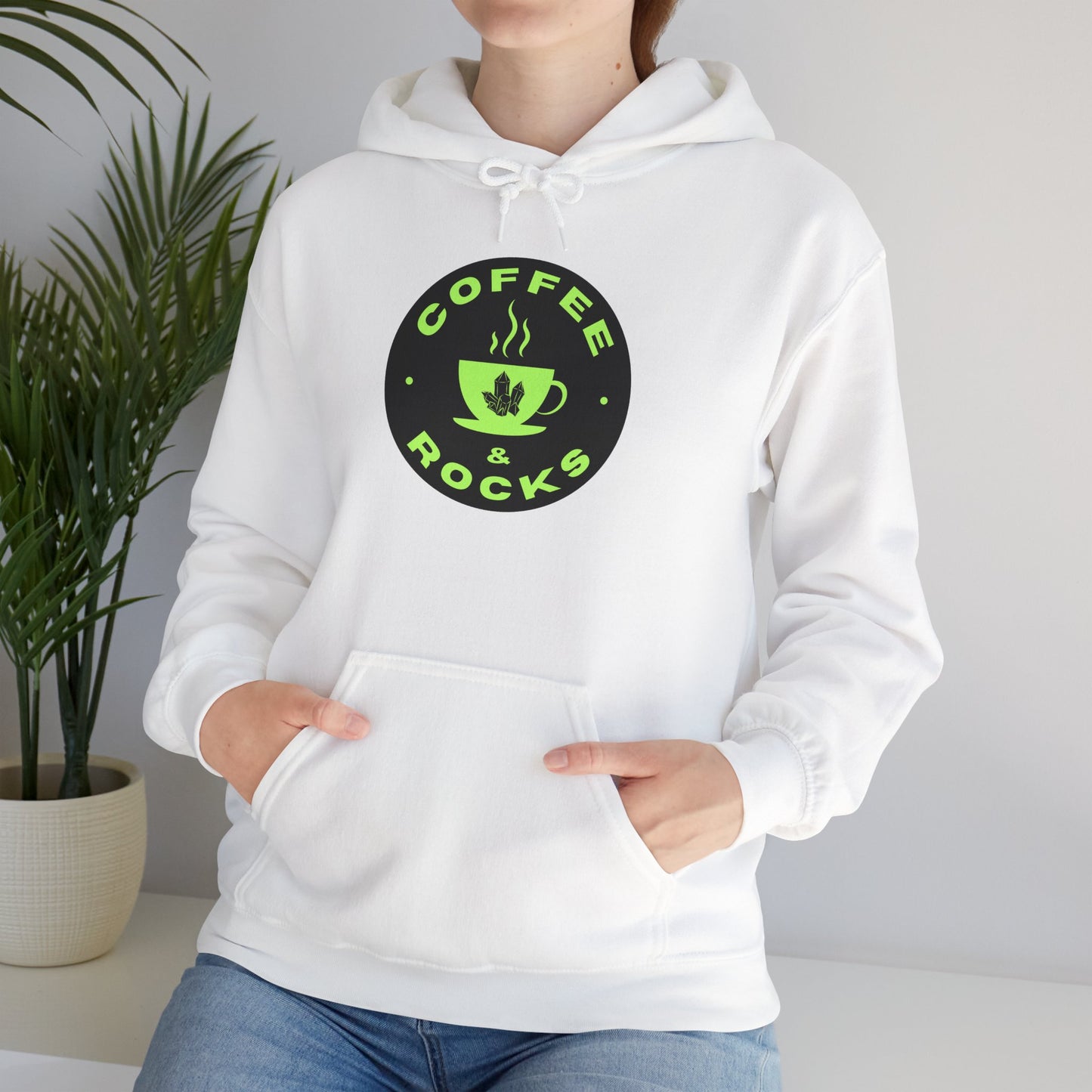 Coffee & Rocks Hoodie Cozy Geology Unisex Hooded Sweatshirt