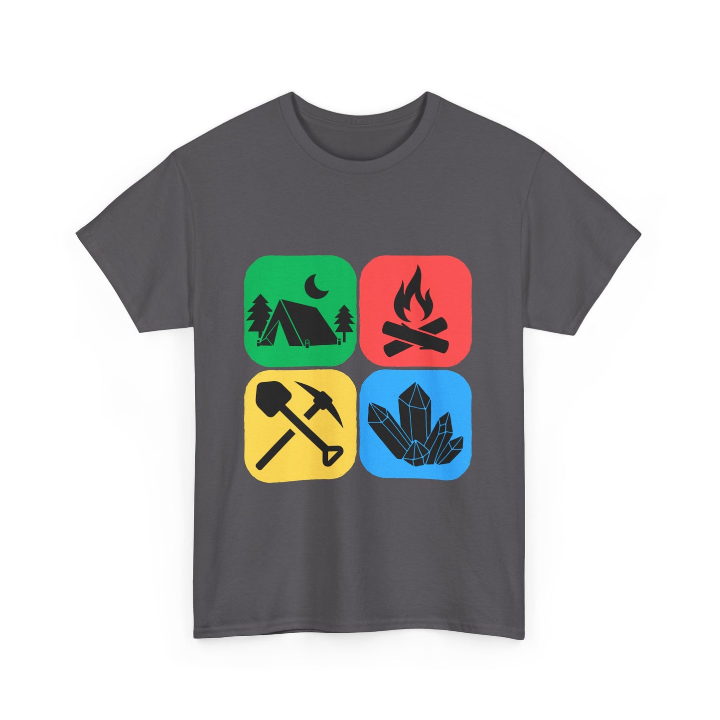 Rockhound Camping Adventure Unisex Tee - Geology Shirt, Outdoor Nature Lover Gift, Hiking Campfire T-Shirt, Rock and Mineral