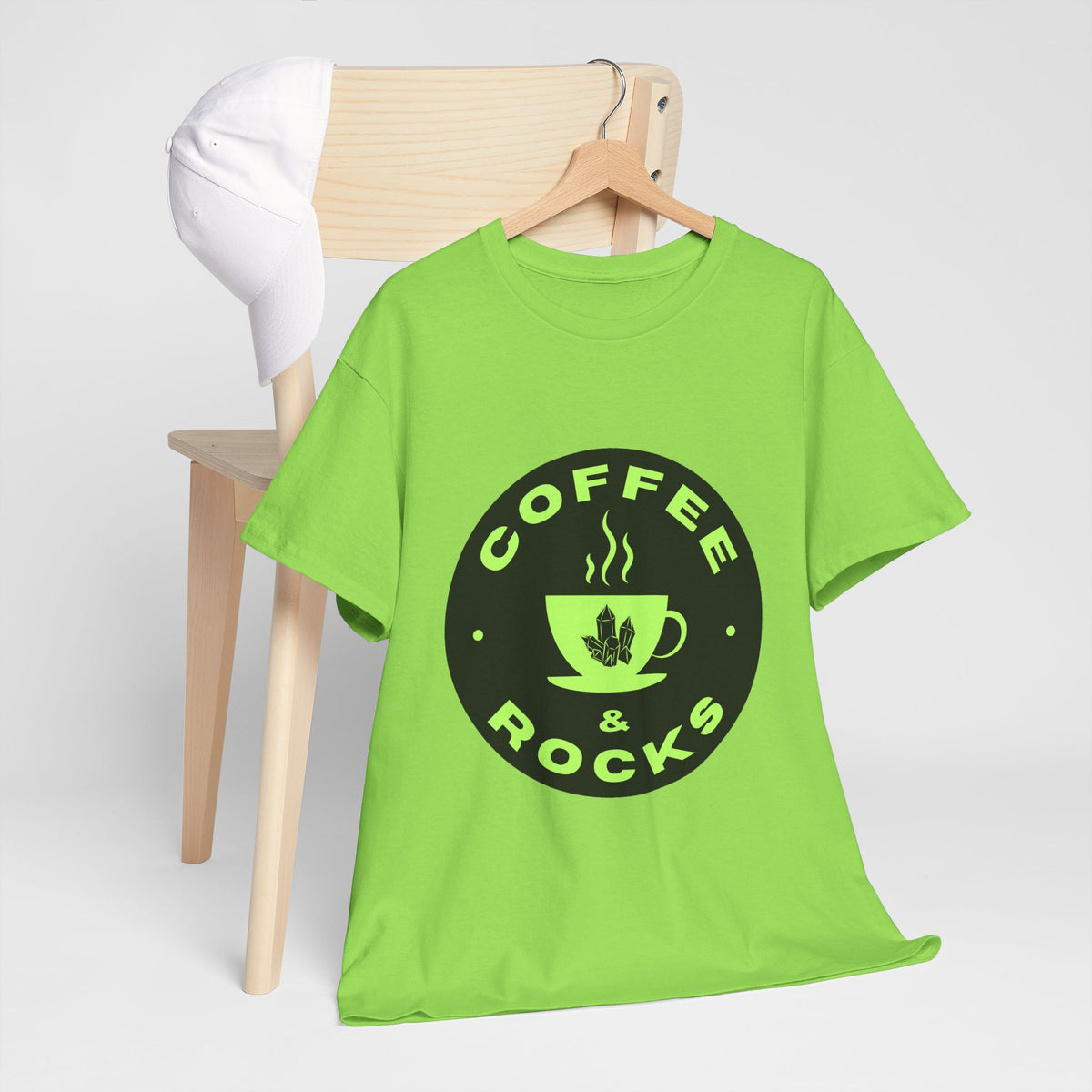 Coffee & Rocks Unisex Heavy Cotton Tee - Perfect for Geologist Coffee Lovers