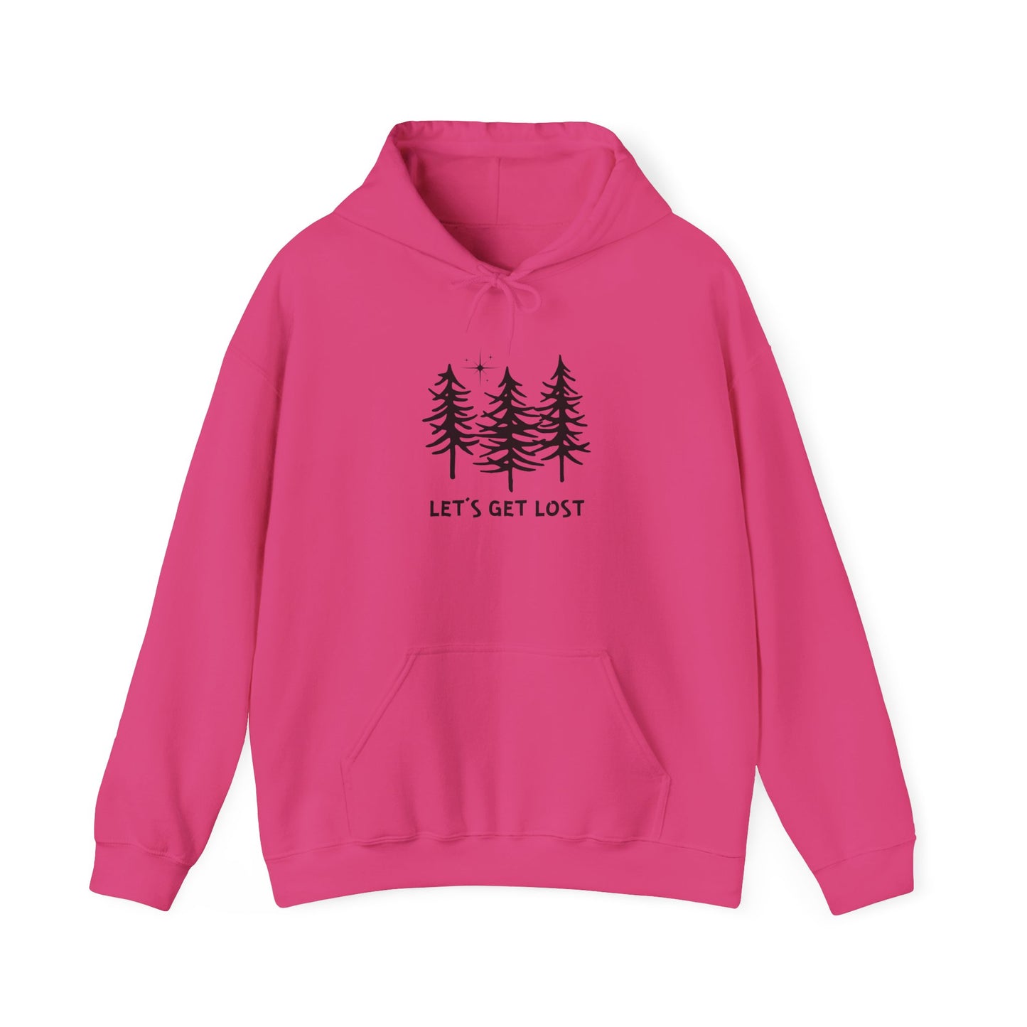 Let's Get Lost Unisex Hoodie Adventure Sweatshirt for Nature Lovers Rockhounds