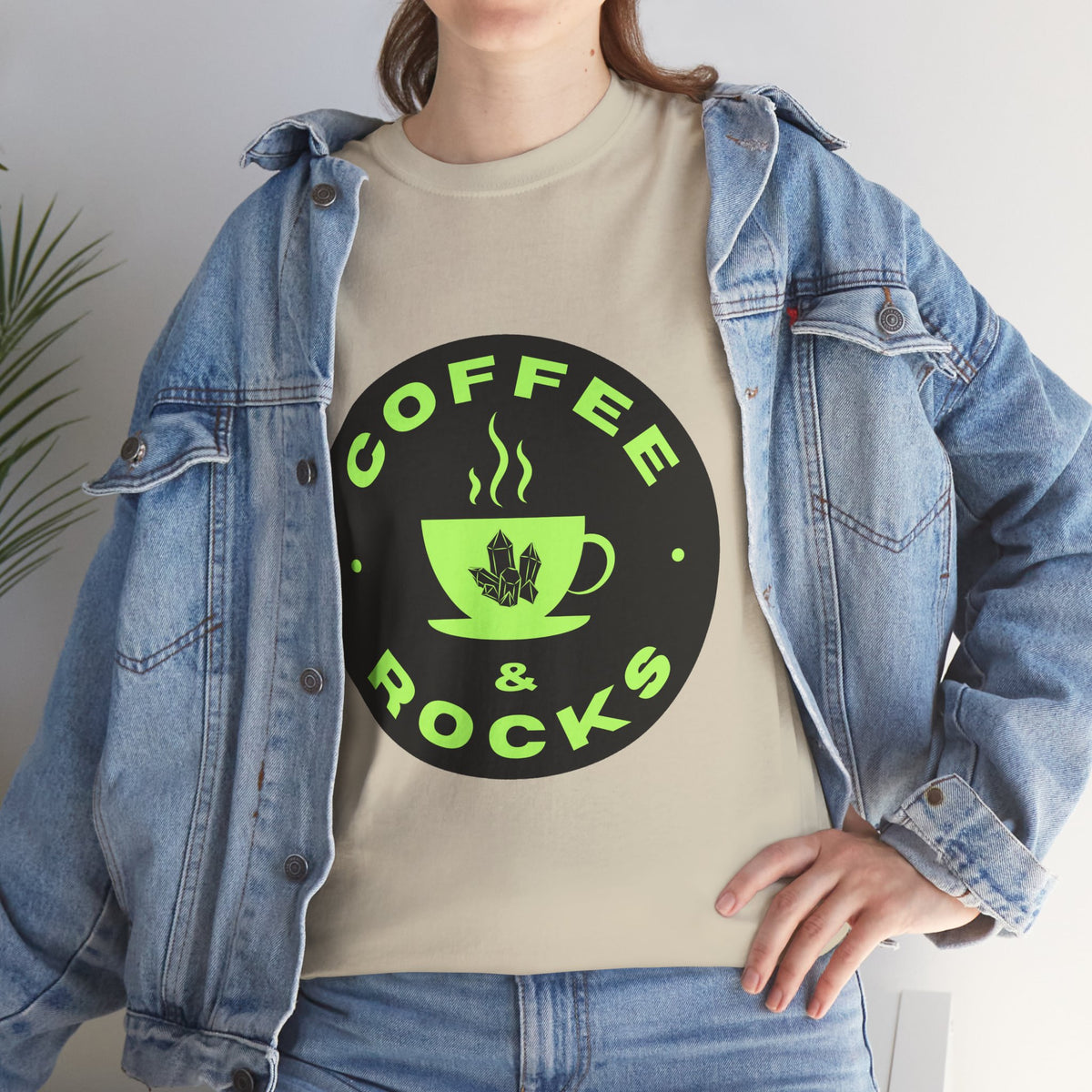 Coffee & Rocks Unisex Heavy Cotton Tee - Perfect for Geologist Coffee Lovers