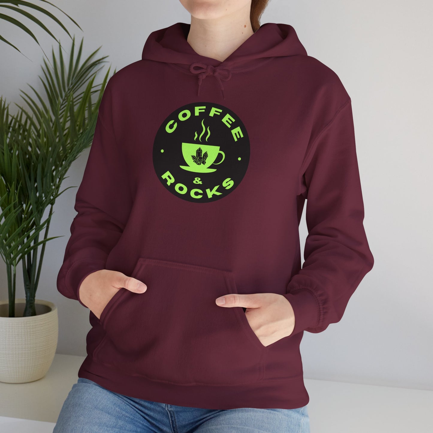 Coffee & Rocks Hoodie Cozy Geology Unisex Hooded Sweatshirt