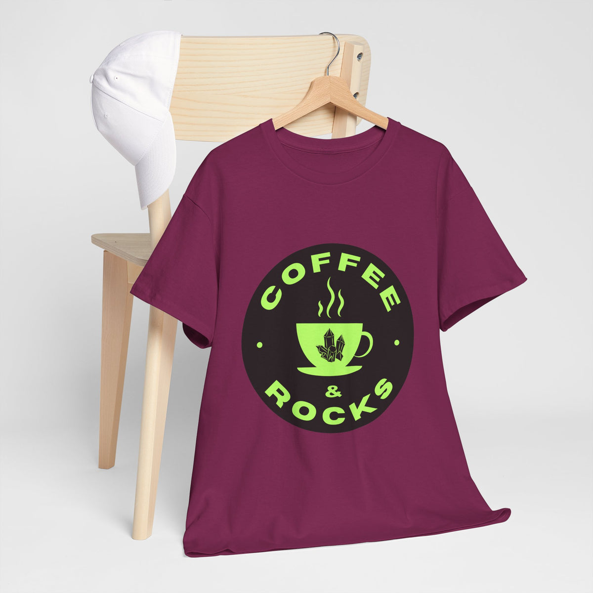 Coffee & Rocks Unisex Heavy Cotton Tee - Perfect for Geologist Coffee Lovers