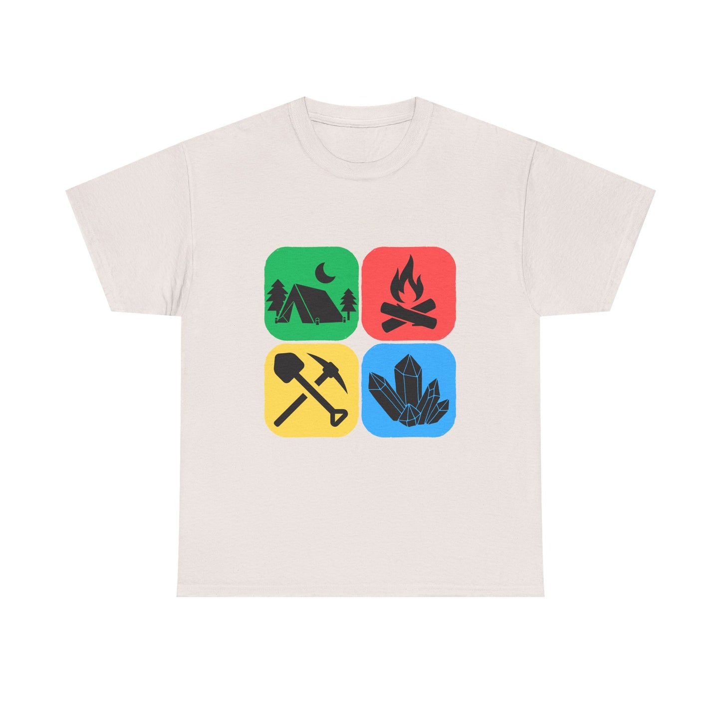 Rockhound Camping Adventure Unisex Tee - Geology Shirt, Outdoor Nature Lover Gift, Hiking Campfire T-Shirt, Rock and Mineral