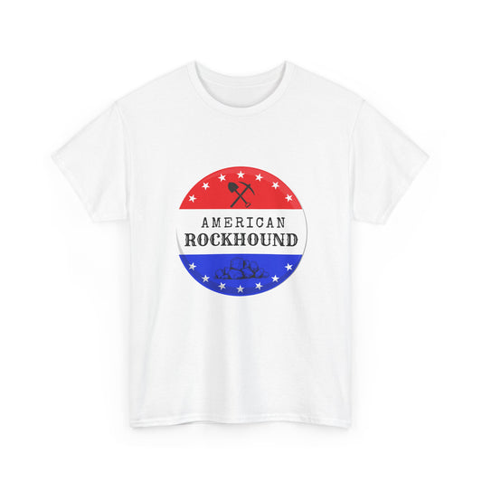 American Rockhound Tee, Patriotic Rock Collector Shirt, Red White Blue Geology Gift