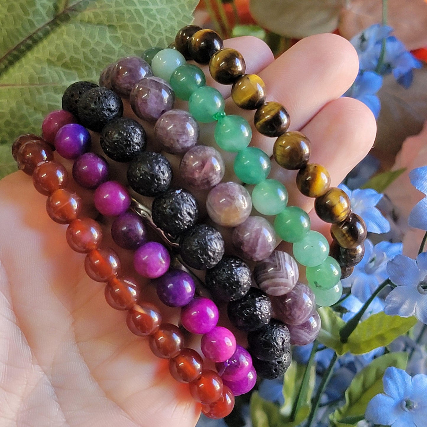 Energize Your Style with a Beaded Gemstone Bracelet - Tiger's Eye, Chevron Amethyst, Carnelian & More!