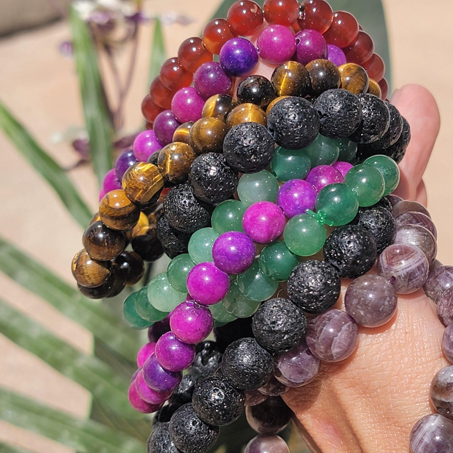 Energize Your Style with a Beaded Gemstone Bracelet - Tiger's Eye, Chevron Amethyst, Carnelian & More!