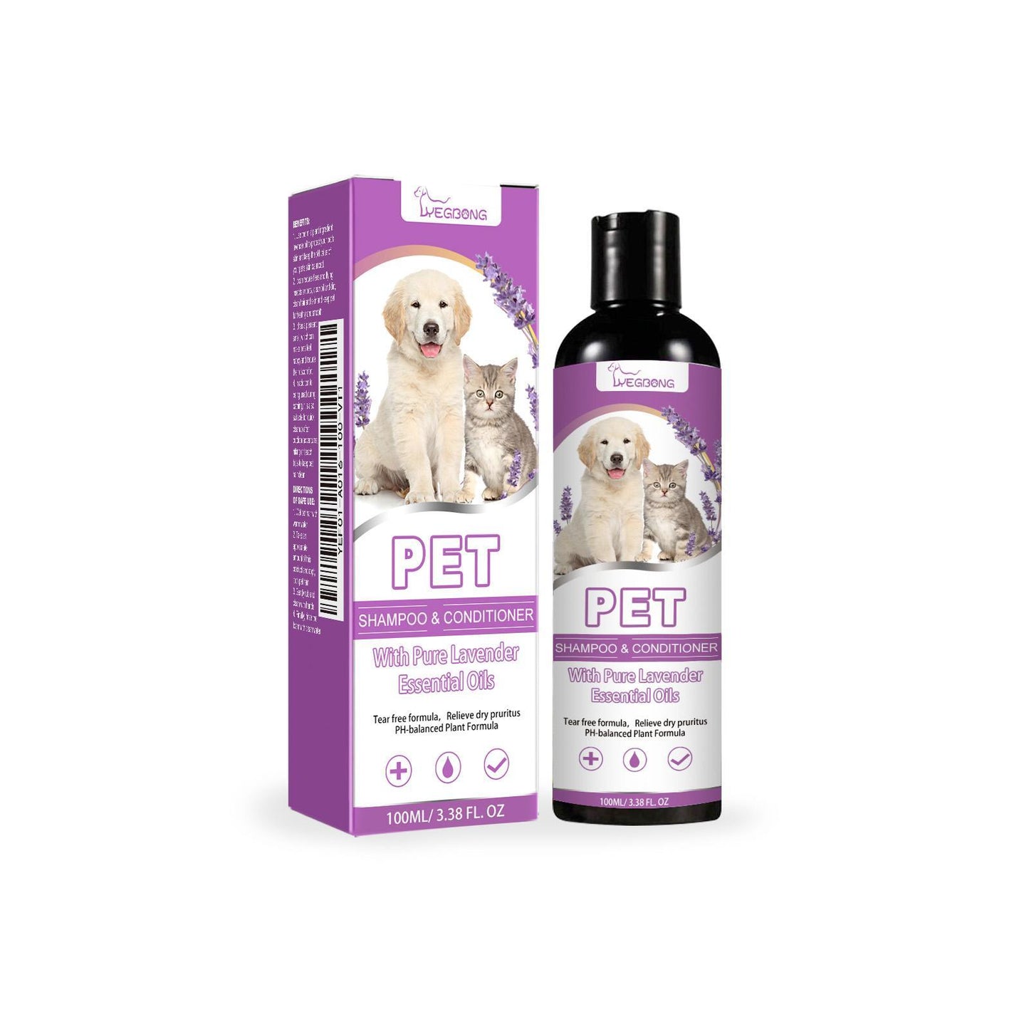 Pet Shampoo and Conditioner Lavender Oil for Dogs and Cats