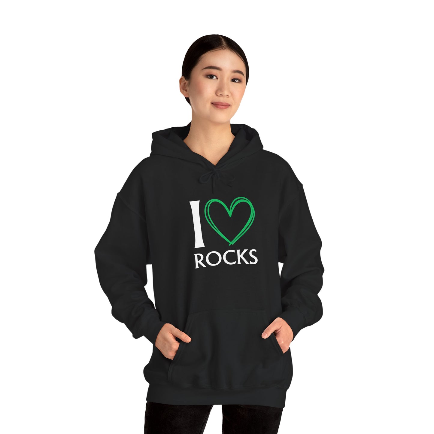 I Love Rocks Hoodie Rockhound, Geology & Rock Collector Hooded Sweatshirt