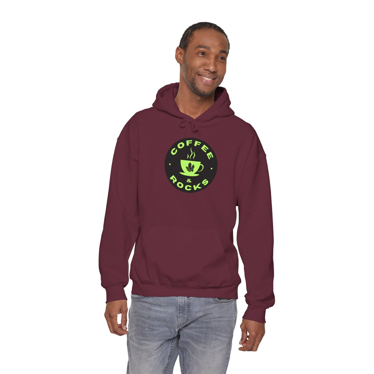 Coffee & Rocks Hoodie Cozy Geology Unisex Hooded Sweatshirt