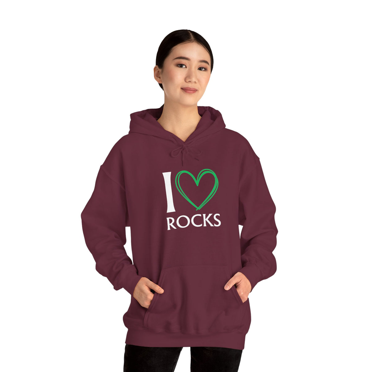 I Love Rocks Hoodie Rockhound, Geology & Rock Collector Hooded Sweatshirt