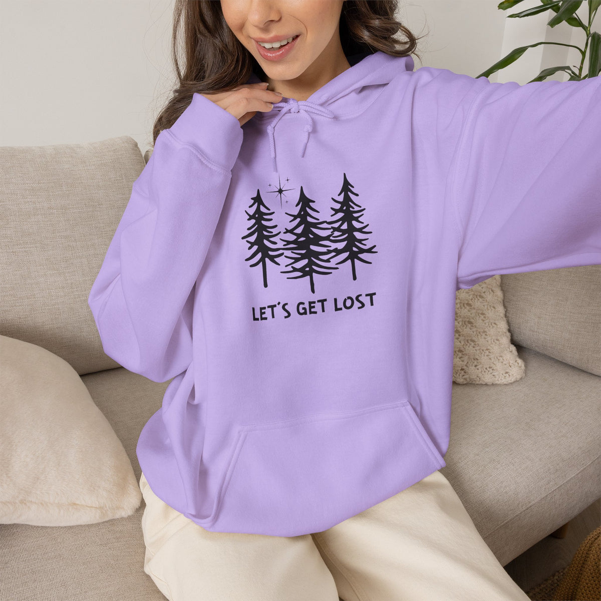 Let's Get Lost Unisex Hoodie Adventure Sweatshirt for Nature Lovers Rockhounds