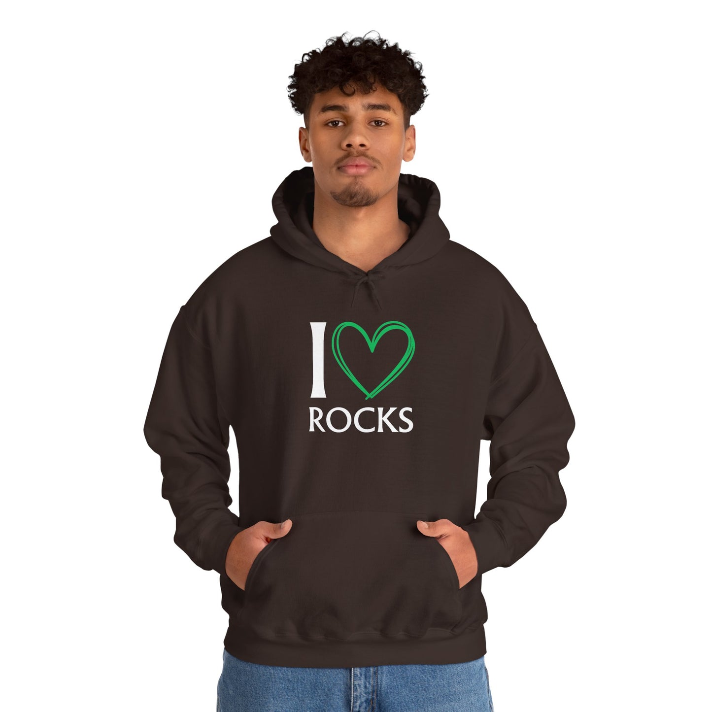 I Love Rocks Hoodie Rockhound, Geology & Rock Collector Hooded Sweatshirt