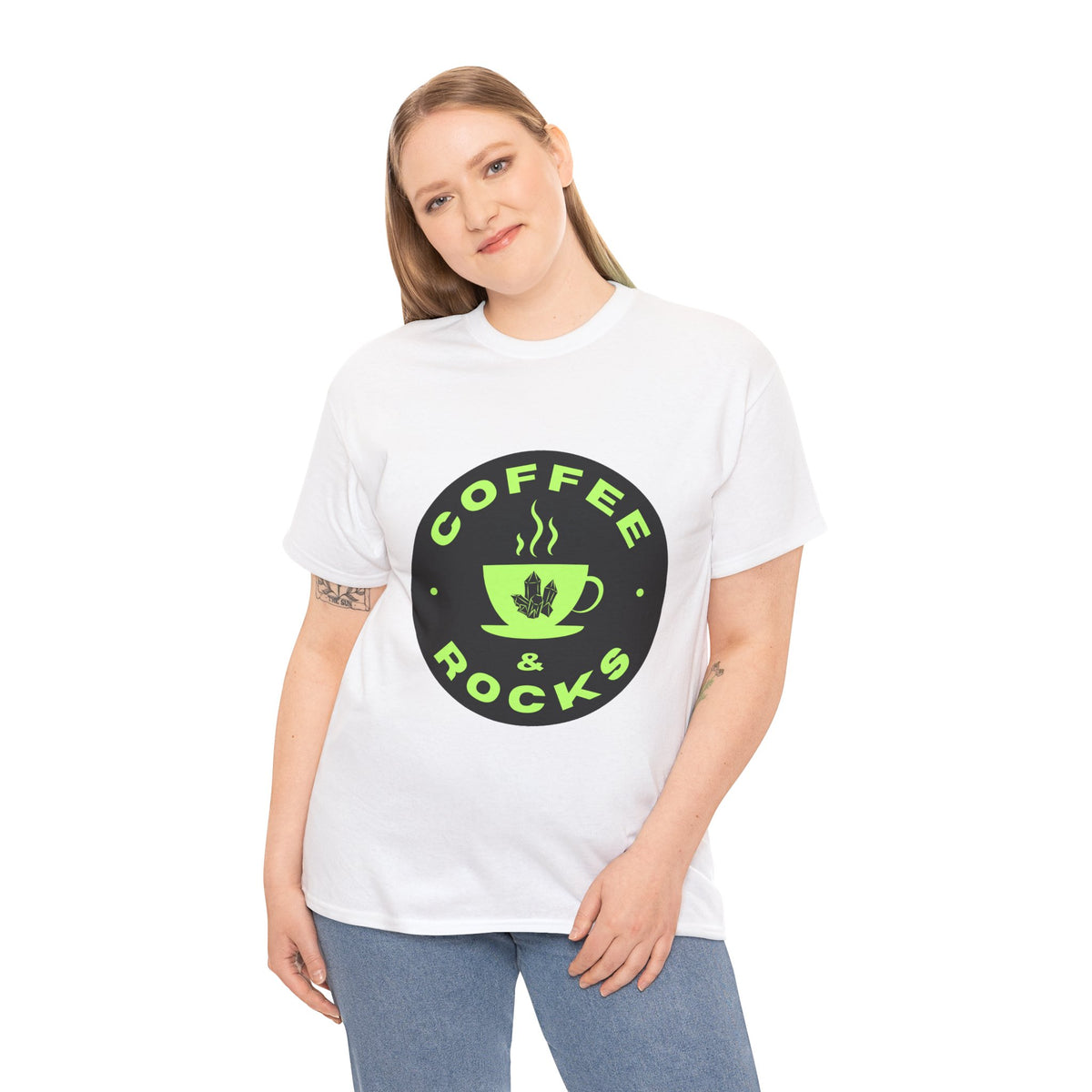 Coffee & Rocks Unisex Heavy Cotton Tee - Perfect for Geologist Coffee Lovers