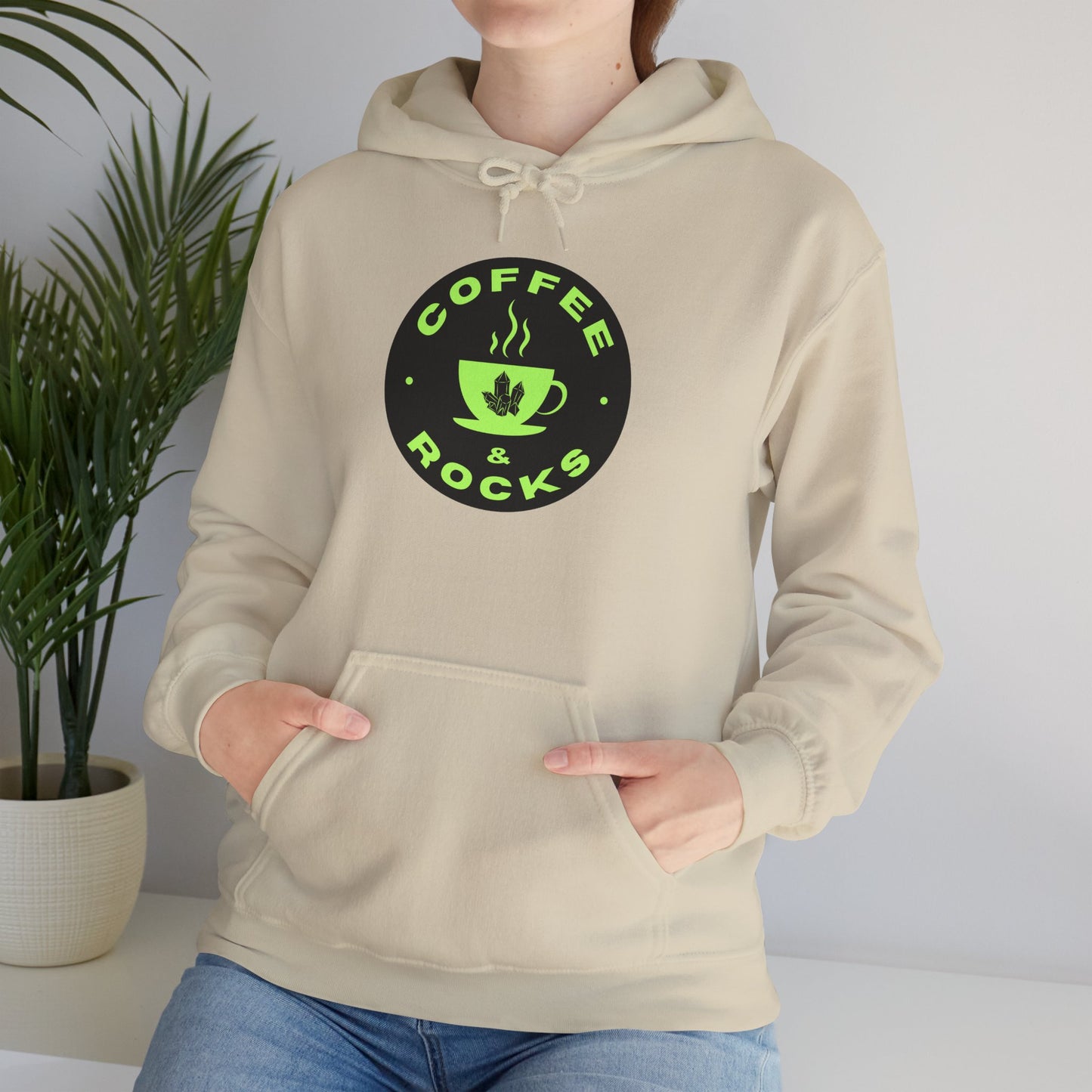 Coffee & Rocks Hoodie Cozy Geology Unisex Hooded Sweatshirt