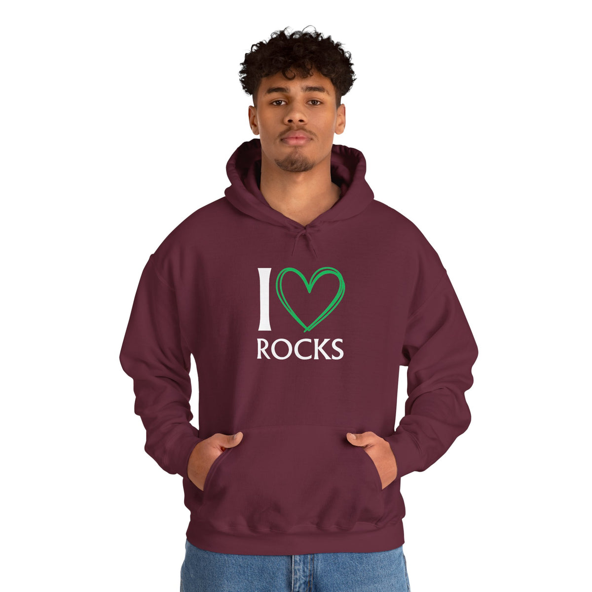 I Love Rocks Hoodie Rockhound, Geology & Rock Collector Hooded Sweatshirt