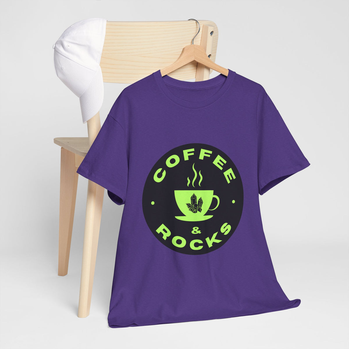 Coffee & Rocks Unisex Heavy Cotton Tee - Perfect for Geologist Coffee Lovers