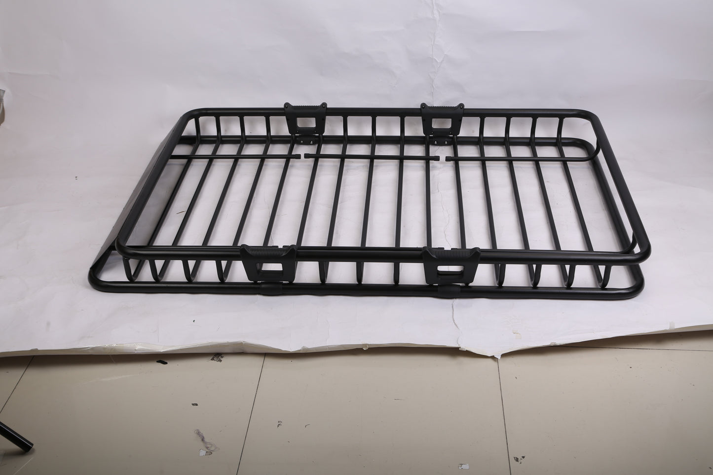 Universal 63"x39" Steel Roof Rack Cargo Carrier Heavy-Duty Car Top Luggage Basket with Hook Straps & Elastic Net