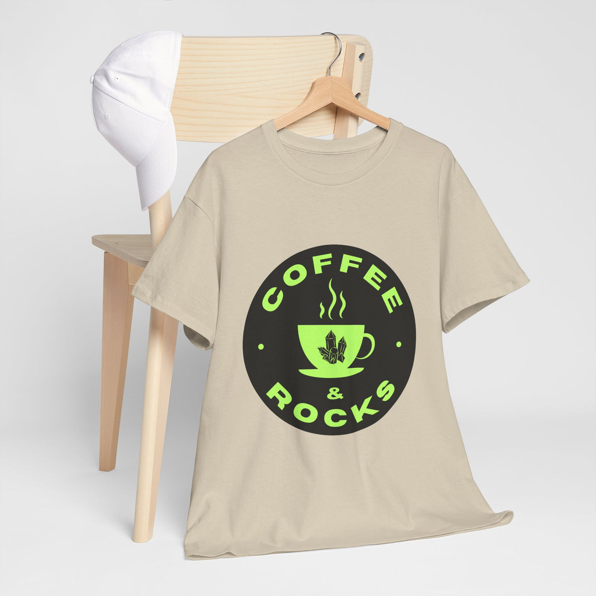 Coffee & Rocks Unisex Heavy Cotton Tee - Perfect for Geologist Coffee Lovers