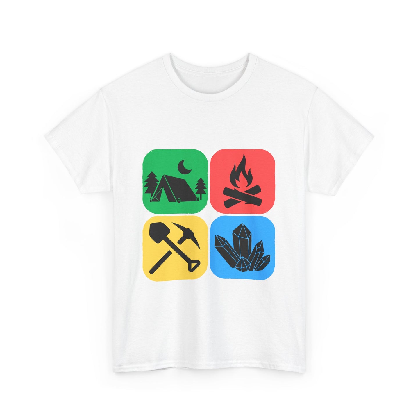 Rockhound Camping Adventure Unisex Tee - Geology Shirt, Outdoor Nature Lover Gift, Hiking Campfire T-Shirt, Rock and Mineral