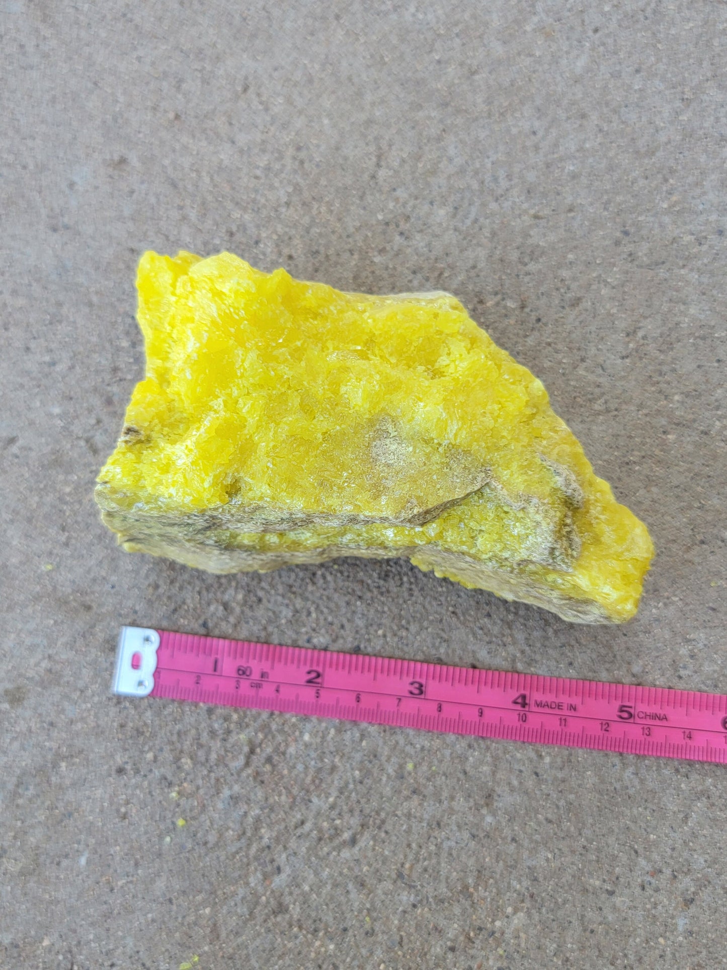 459 g Natural Sulfur Rock Specimen | Yellow Crystal Display Mineral | Raw Stone | Geology Gift | Bolivia