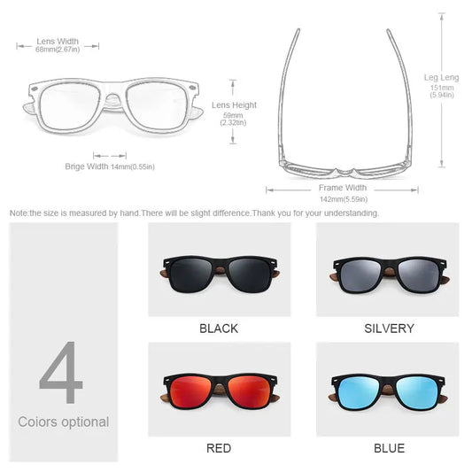 Oi Wood Brand Natural Wooden Sunglasses Men Women Polarized Fashion Sun Glasses Original Wood