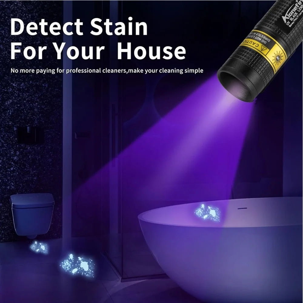 365nm Mini UV Led Blacklight Flashlight Usb Rechargeable Geology Yooperlites Fluorescent Rocks Mineral Light