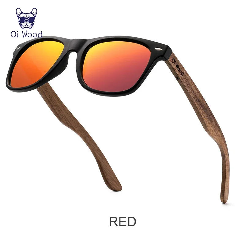 Oi Wood Brand Natural Wooden Sunglasses Men Women Polarized Fashion Sun Glasses Original Wood