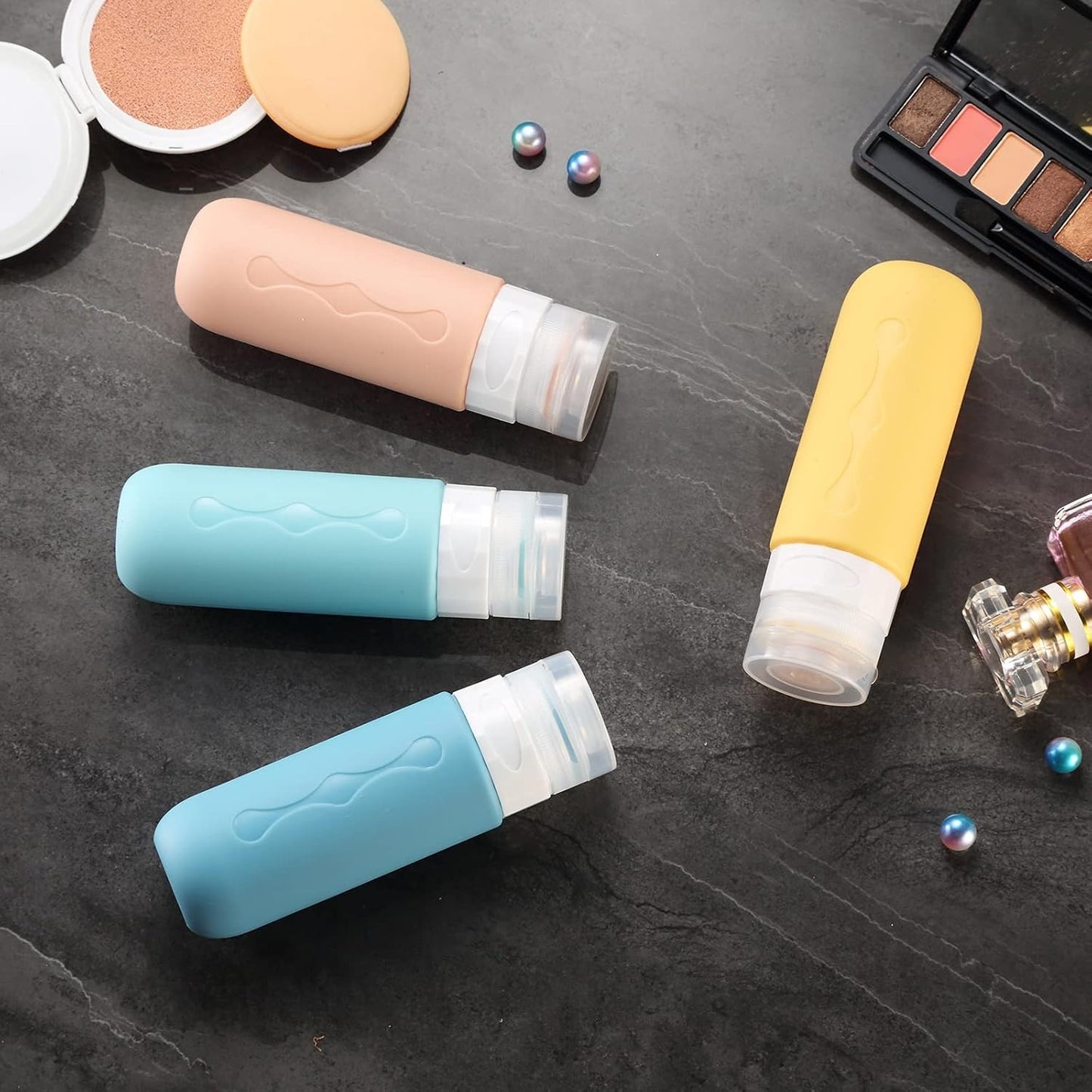 Adventure Ready Leakproof Refillable Silicone Travel Bottles Set for Shampoo, Body Wash, Etc