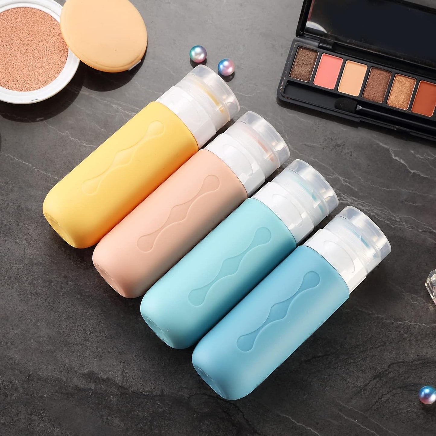 Adventure Ready Leakproof Refillable Silicone Travel Bottles Set for Shampoo, Body Wash, Etc