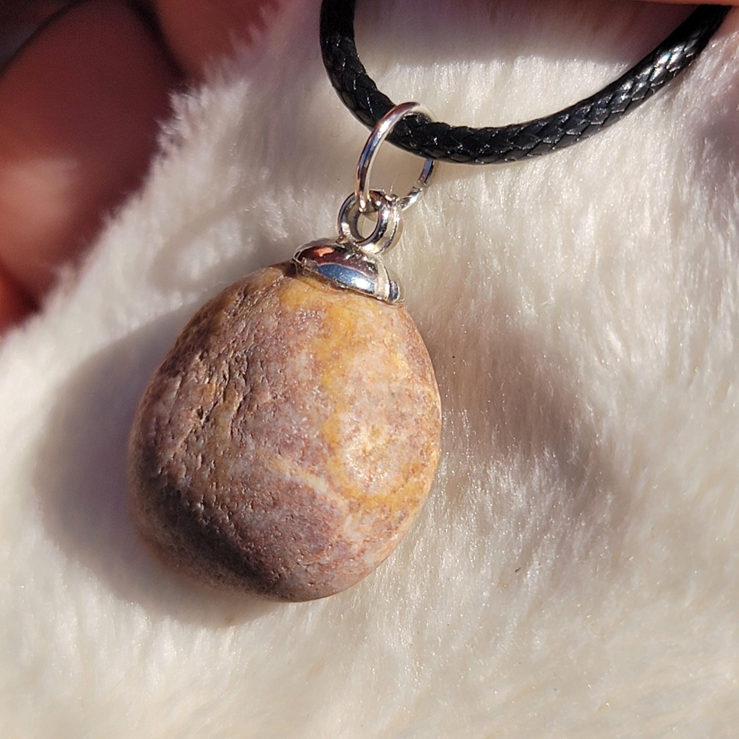 Natural River Rock Stone Pendant Necklace | Nature Themed Jewelry | Rockhound Gift